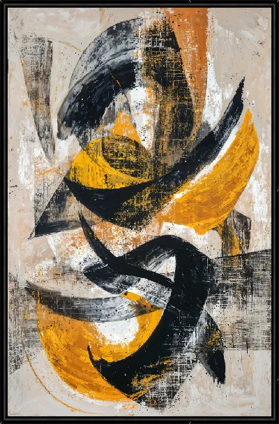 Картина Желто-коричневая абстракция №71