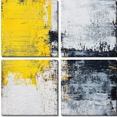 Модульная картина Желто-серая №72