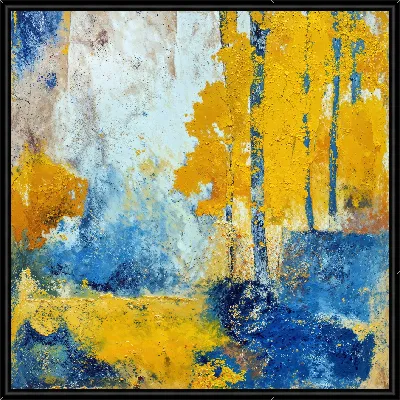 Картина Желто-синяя абстракция №74