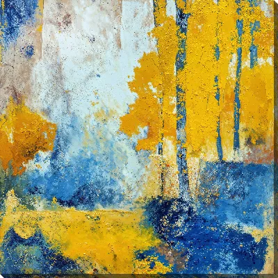 Постер Желто-синяя абстракция №74