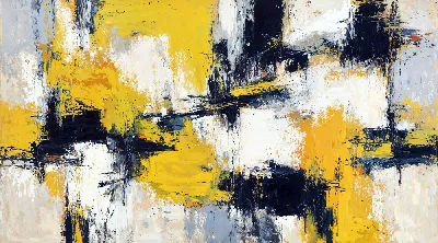 Плакат Желтая абстракция №75