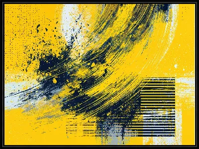 Картина Желтая абстракция №76