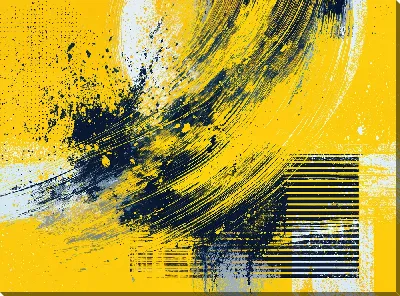 Картина маслом Желтая абстракция №76