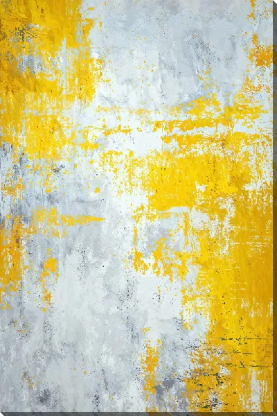 Картина маслом Желто-серая абстракция №78