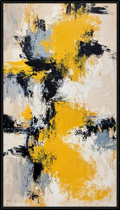 Картина Желто-бежевая абстракция №100
