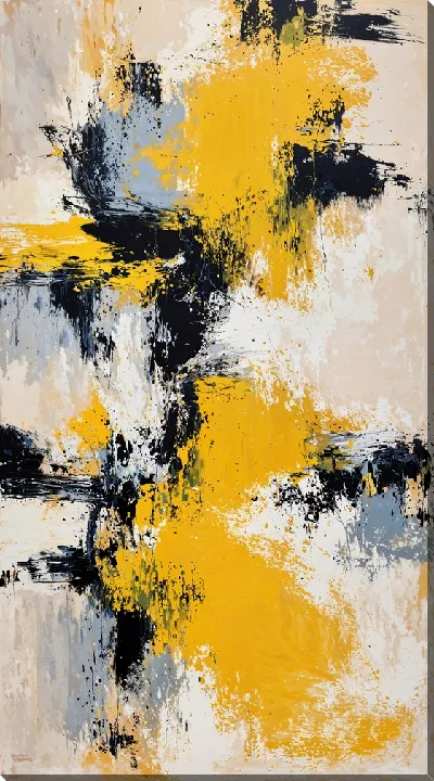 Постер Желто-бежевая абстракция №100