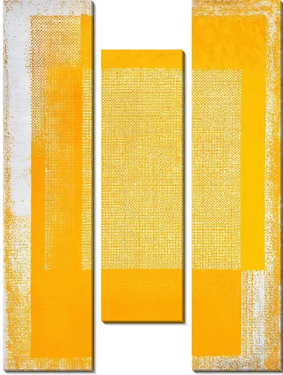 Модульная картина Желтая абстракция №102