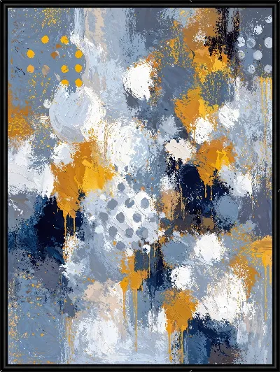Картина Желто-серая абстракция №103