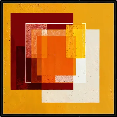 Картина Желто-красная абстракция №105