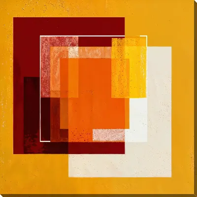 Постер Желто-красная абстракция №105