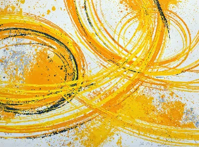 Плакат Желтая абстракция №106