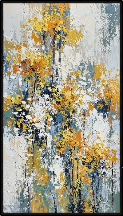 Картина Желто-серая абстракция №107