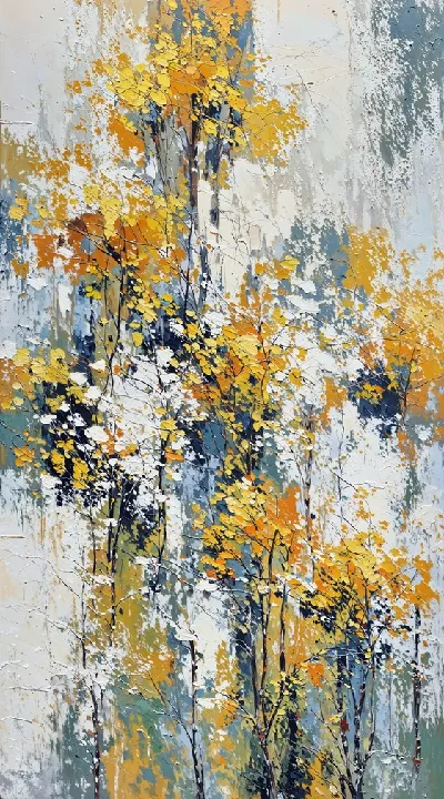 Плакат Желто-серая абстракция №107