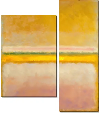 Модульная картина Желтая абстракция в стиле Ротко №2