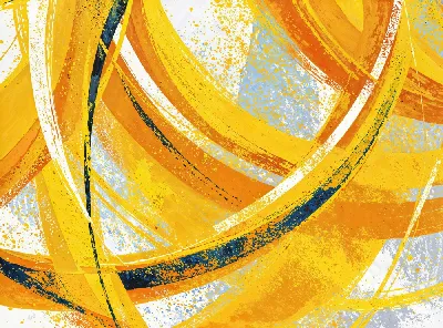Плакат Желтая абстракция №110