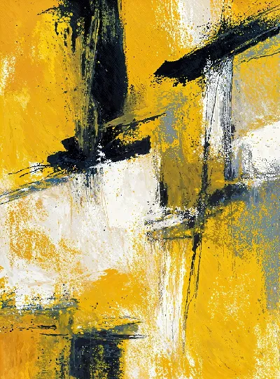 Плакат Желтая абстракция №111
