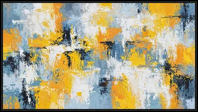 Картина Желто-синяя абстракция №112
