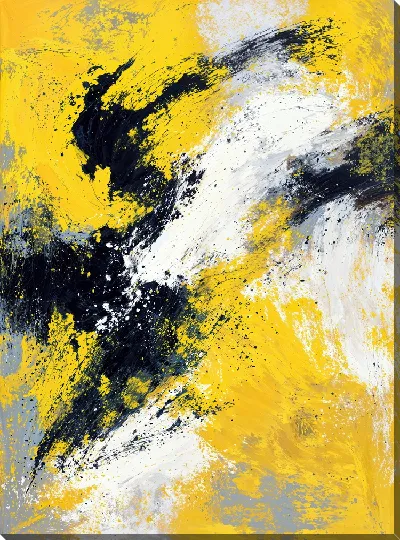 Постер Желтая абстракция №114