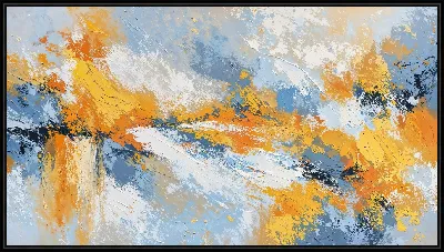 Картина Желто-синяя абстракция №115