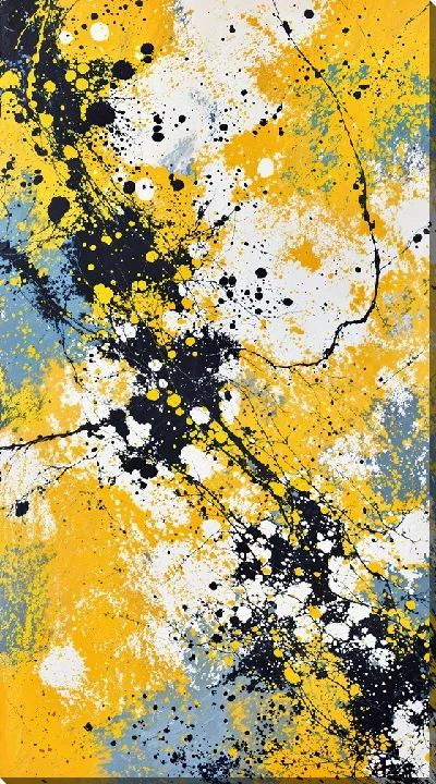 Картина маслом Желтая абстракция №116