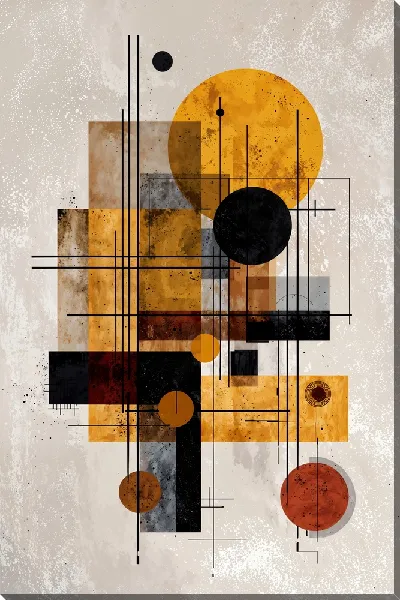 Картина маслом Желтая абстракция №117