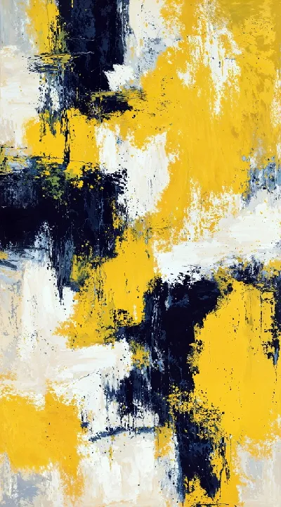 Плакат Желтая абстракция №118