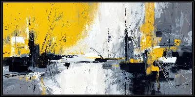 Картина Желтая абстракция №119