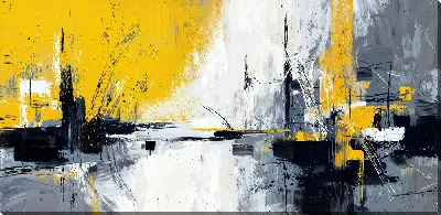 Постер Желтая абстракция №119