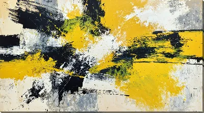 Картина маслом Желтая абстракция №121