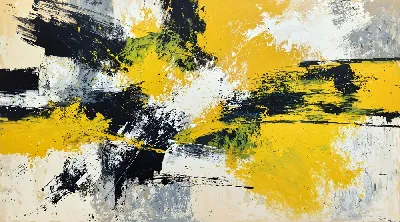 Плакат Желтая абстракция №121