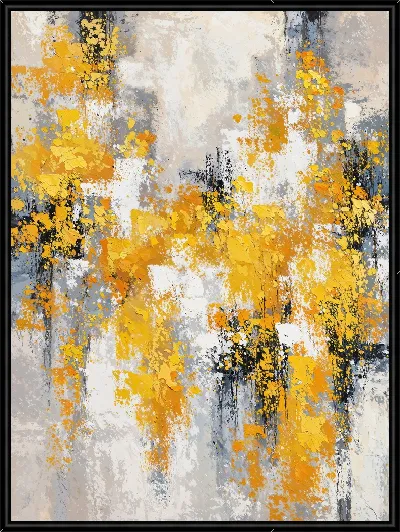 Картина Желто-бежевая абстракция №128