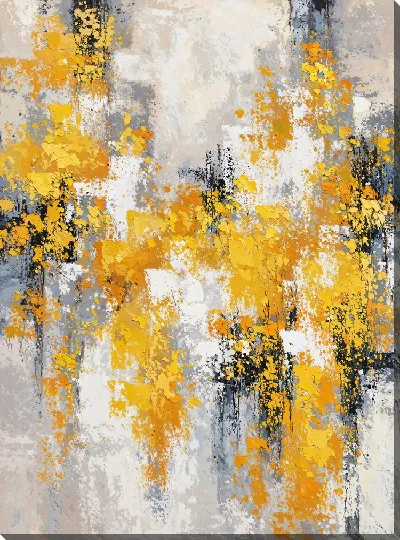 Постер Желто-бежевая абстракция №128