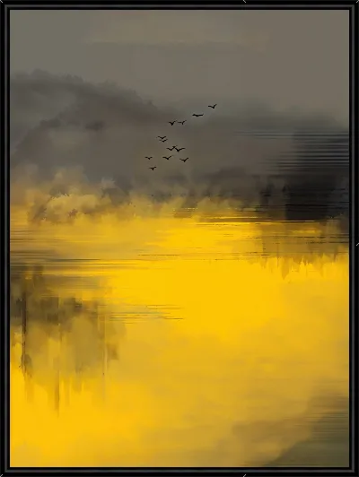 Картина Желтая абстракция №130