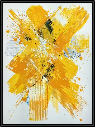 Картина Желтая абстракция №132