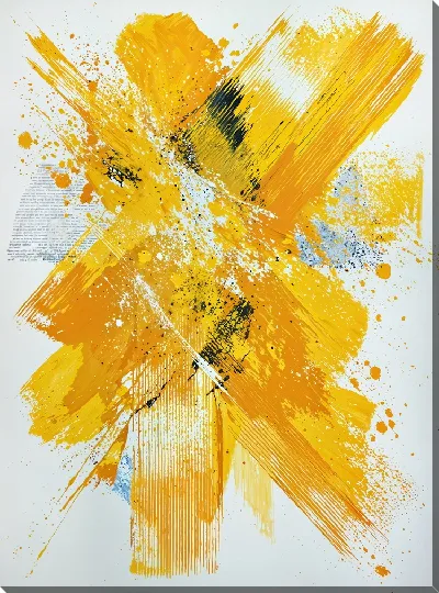 Постер Желтая абстракция №132