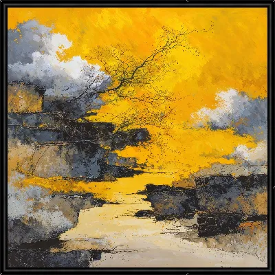 Желтая абстракция №135