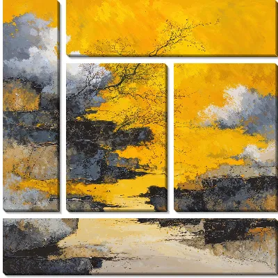 Желтая абстракция №135