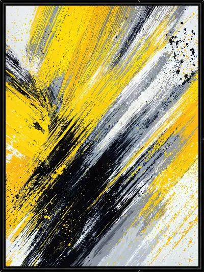 Картина Желтая абстракция №136