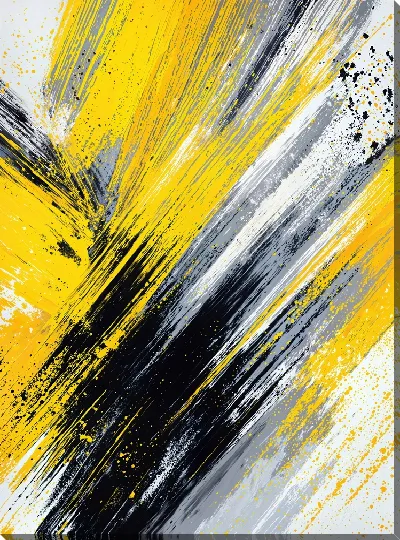 Картина маслом Желтая абстракция №136