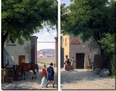 Модульная картина Дворик (Patio)