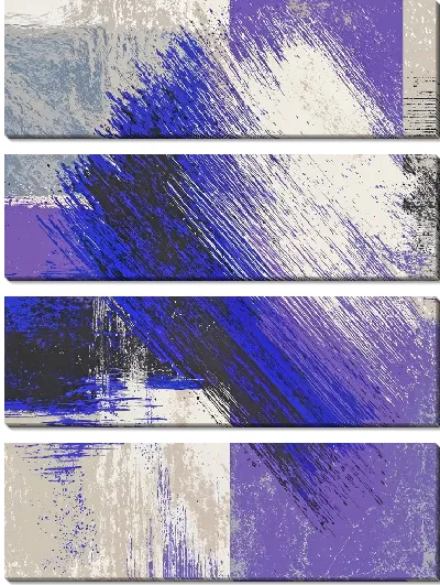 Модульная картина Фиолетовая абстракция №1