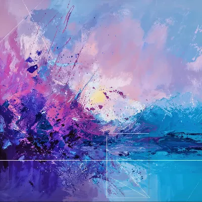 Плакат Фиолетовая абстракция №2