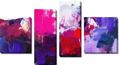 Модульная картина Фиолетовая абстракция №5