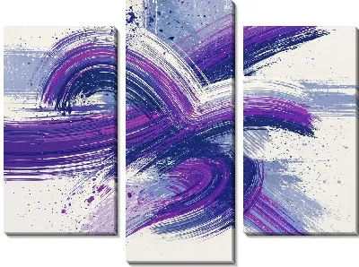 Модульная картина Фиолетовая абстракция №7