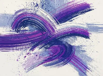 Плакат Фиолетовая абстракция №7