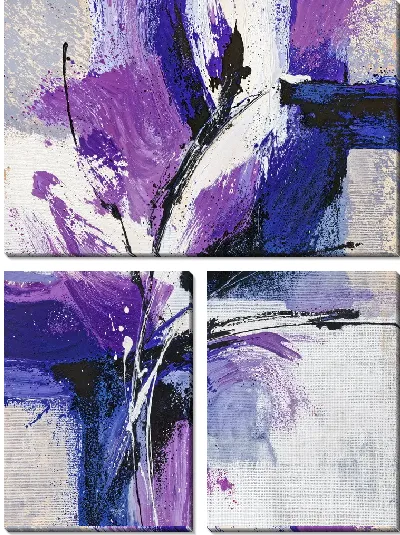 Модульная картина Фиолетовая абстракция №8