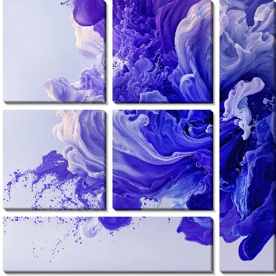Модульная картина Фиолетовая абстракция №10