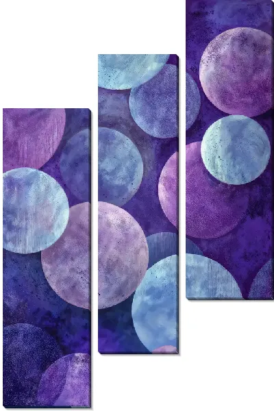 Модульная картина Фиолетовая абстракция №14