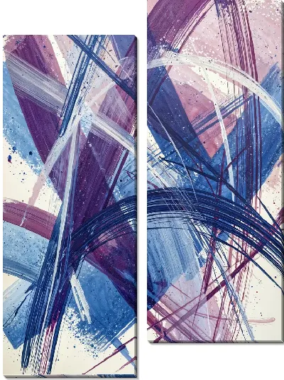 Модульная картина Фиолетовая абстракция №15