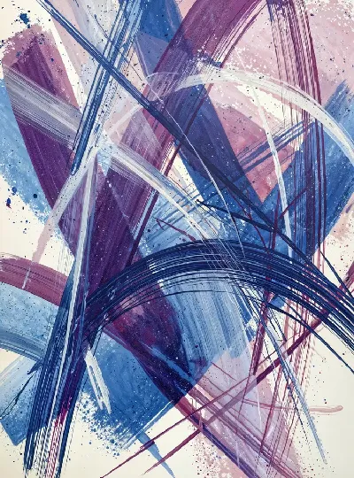 Плакат Фиолетовая абстракция №15